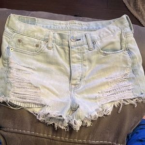 Distressed washed out blue denim American Eagle